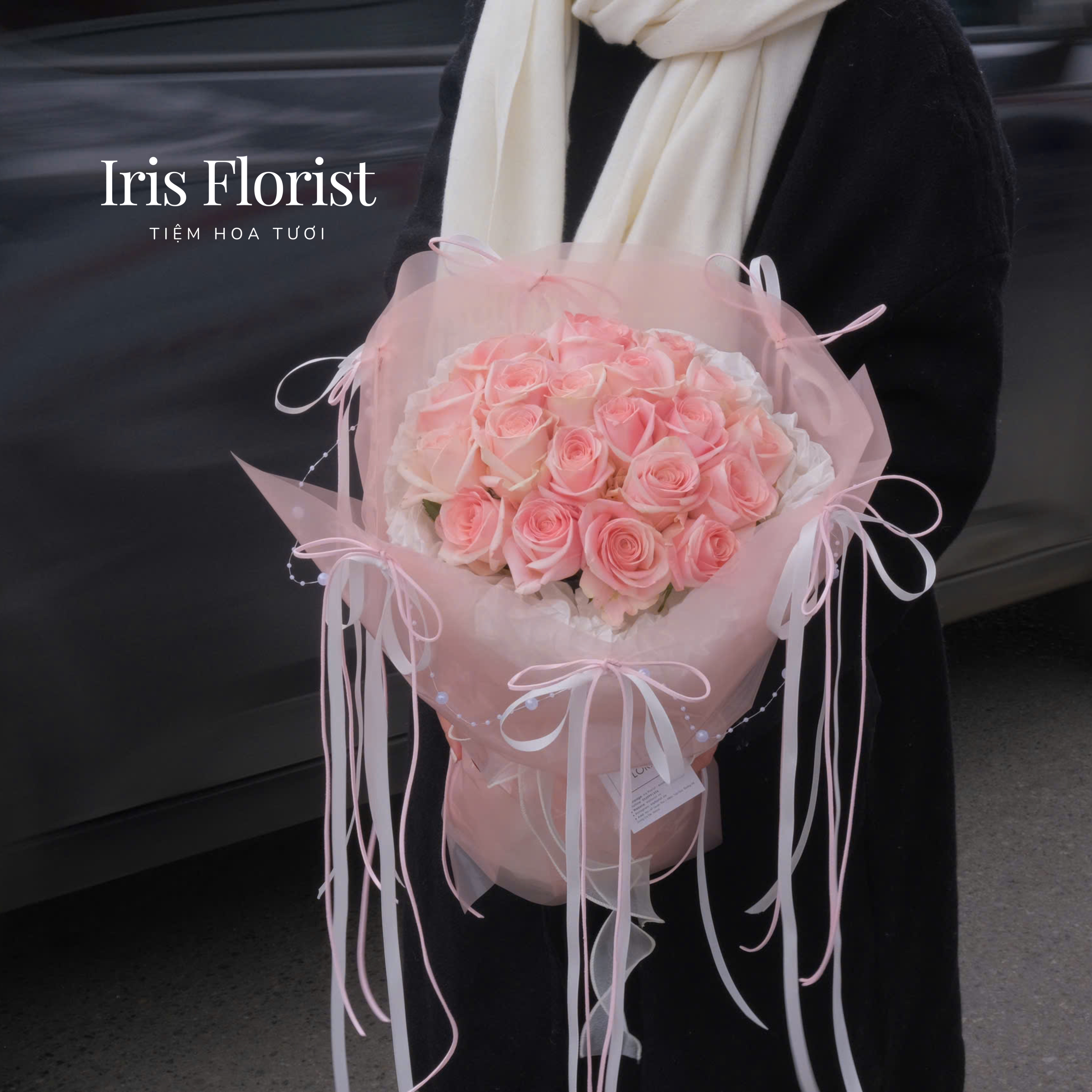 Bó hoa "Candy Kiss" - Tone Hồng - Size M