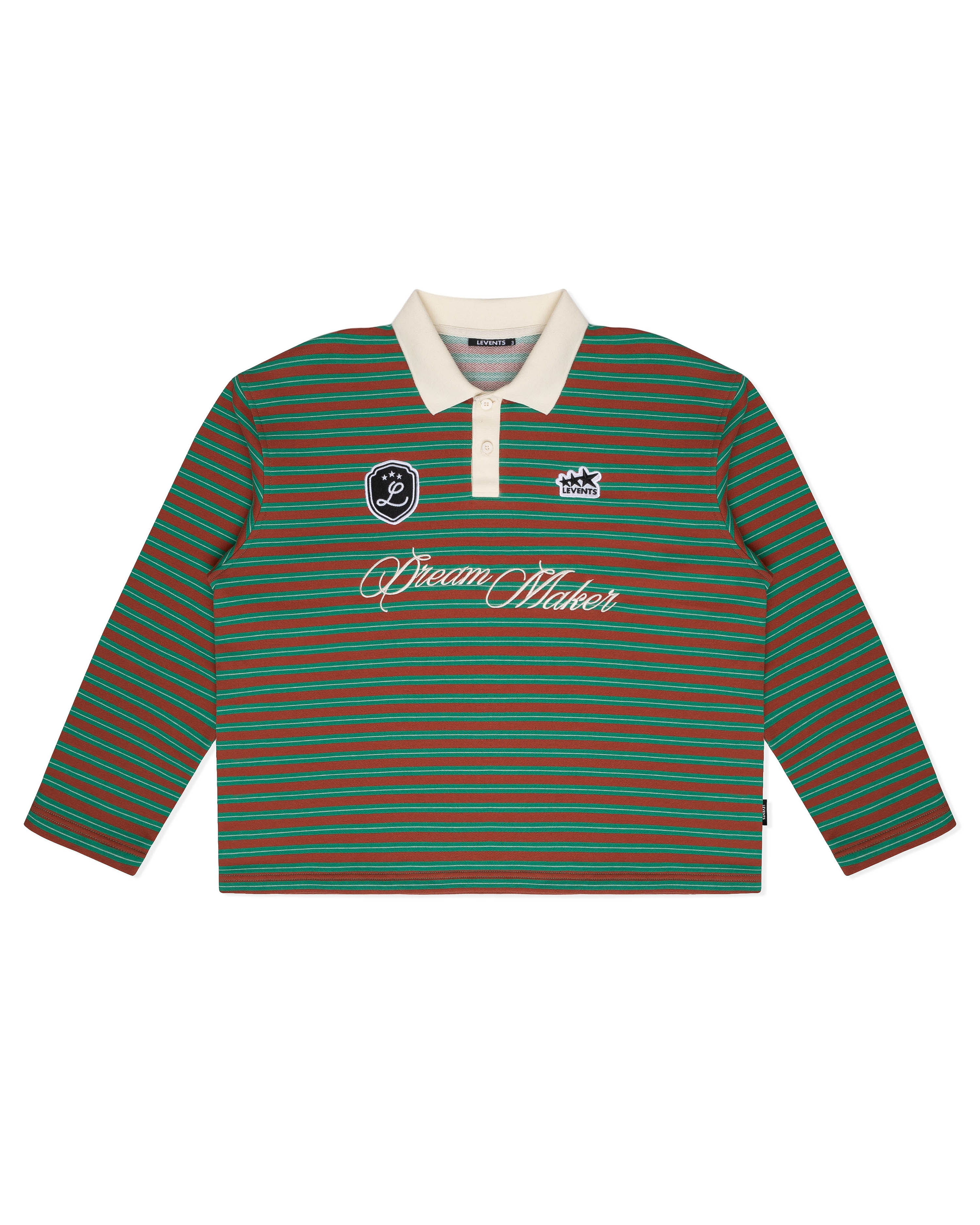 Levents® Striped Long Sleeve Boxy Polo Shirt_thumbnail_18