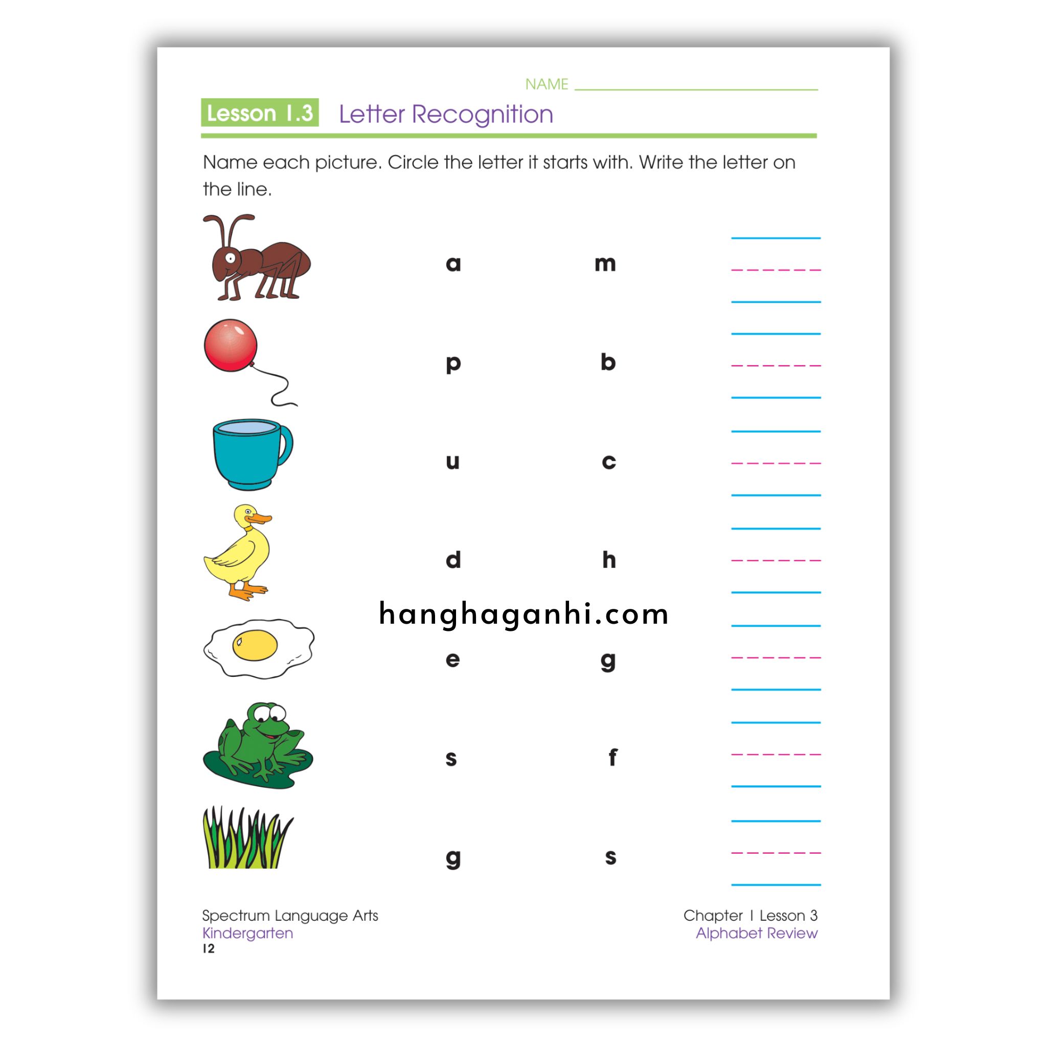 Sách Spectrum Language Arts Workbook Grade K_thumbnail_12