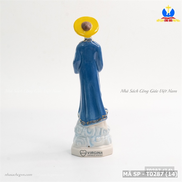 Tượng sứ Đức Mẹ La Vang 15cm Xanh Dương ✔_thumbnail_1