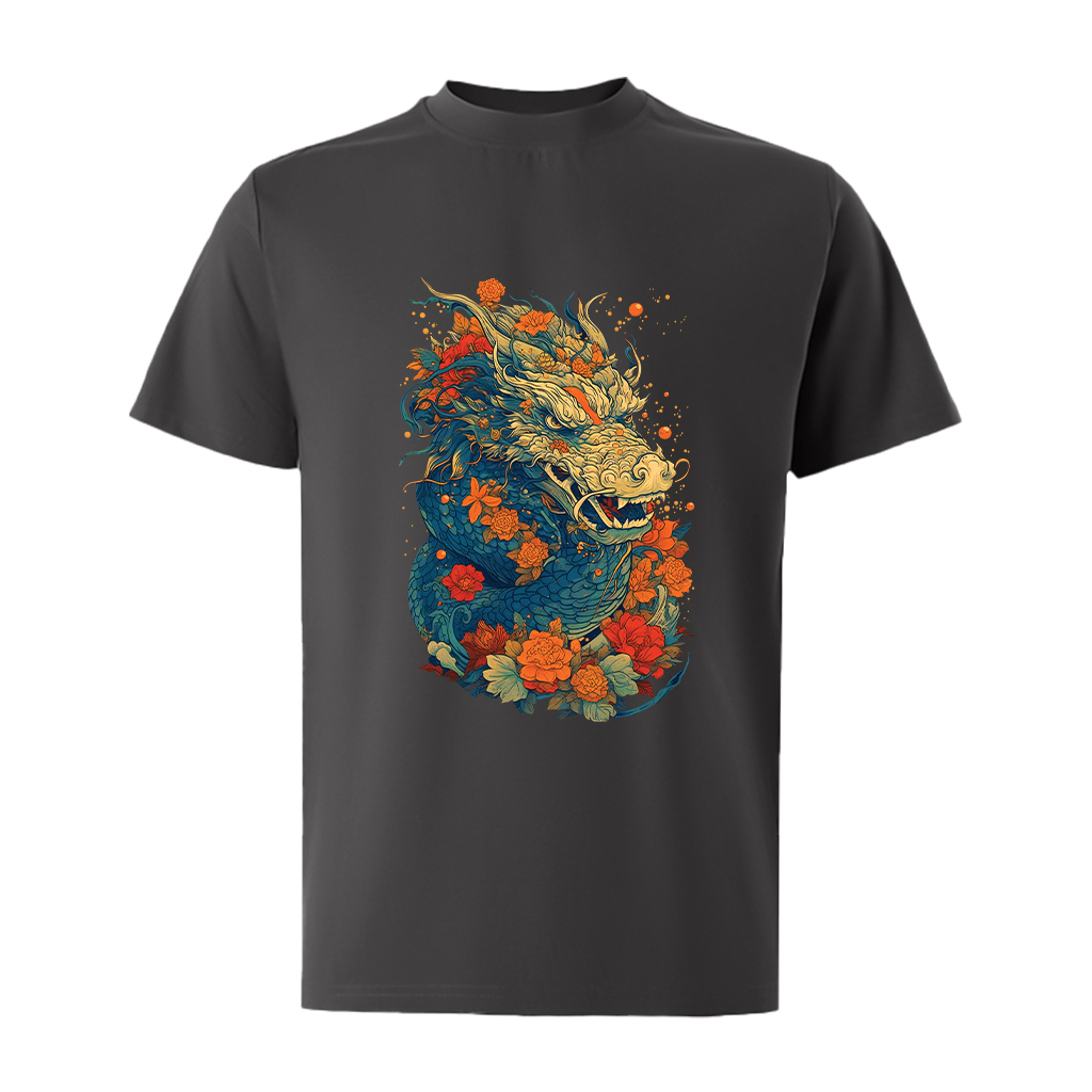 Áo thun nam form rộng 12 con giáp tuổi Thìn ATD481 Miucho Iconic cotton cổ tròn in graphic_thumbnail_17