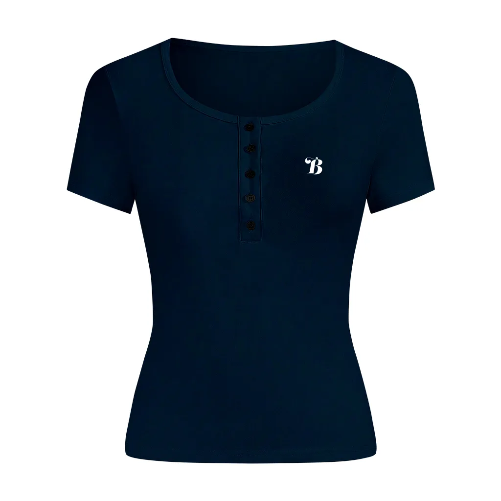 Áo thun cổ nút ôm body Miucho vải visco thoáng mát chuẩn form dễ phối đồ in typography 2732_thumbnail_9