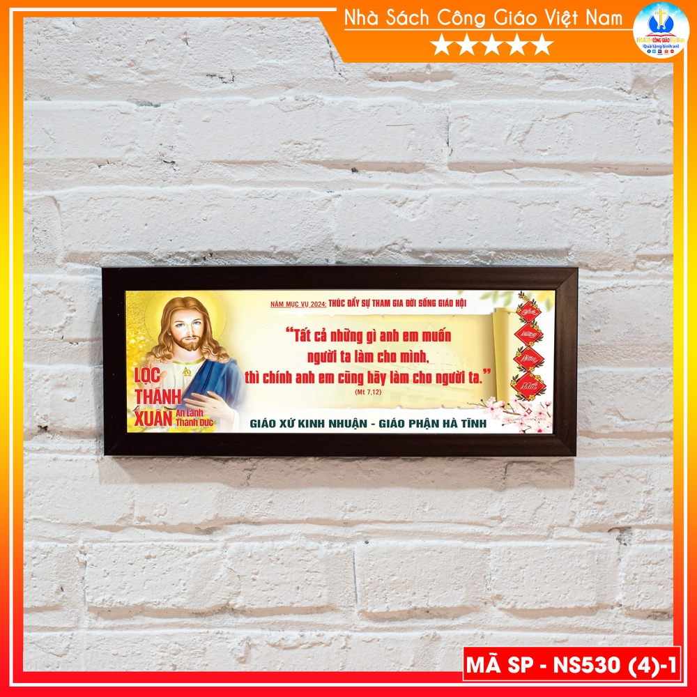 Khung gỗ treo lộc xuân lời Chúa NS530 - Làm theo yêu cầu_thumbnail_6