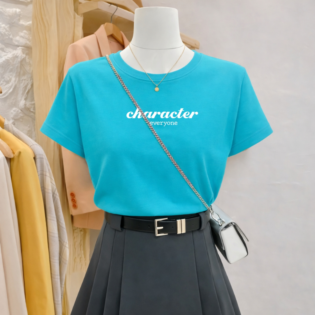 Áo phông nữ dáng vừa NA01 màu xanh ngọc nhiều mẫu chất thun cotton Loza G0442_thumbnail_5