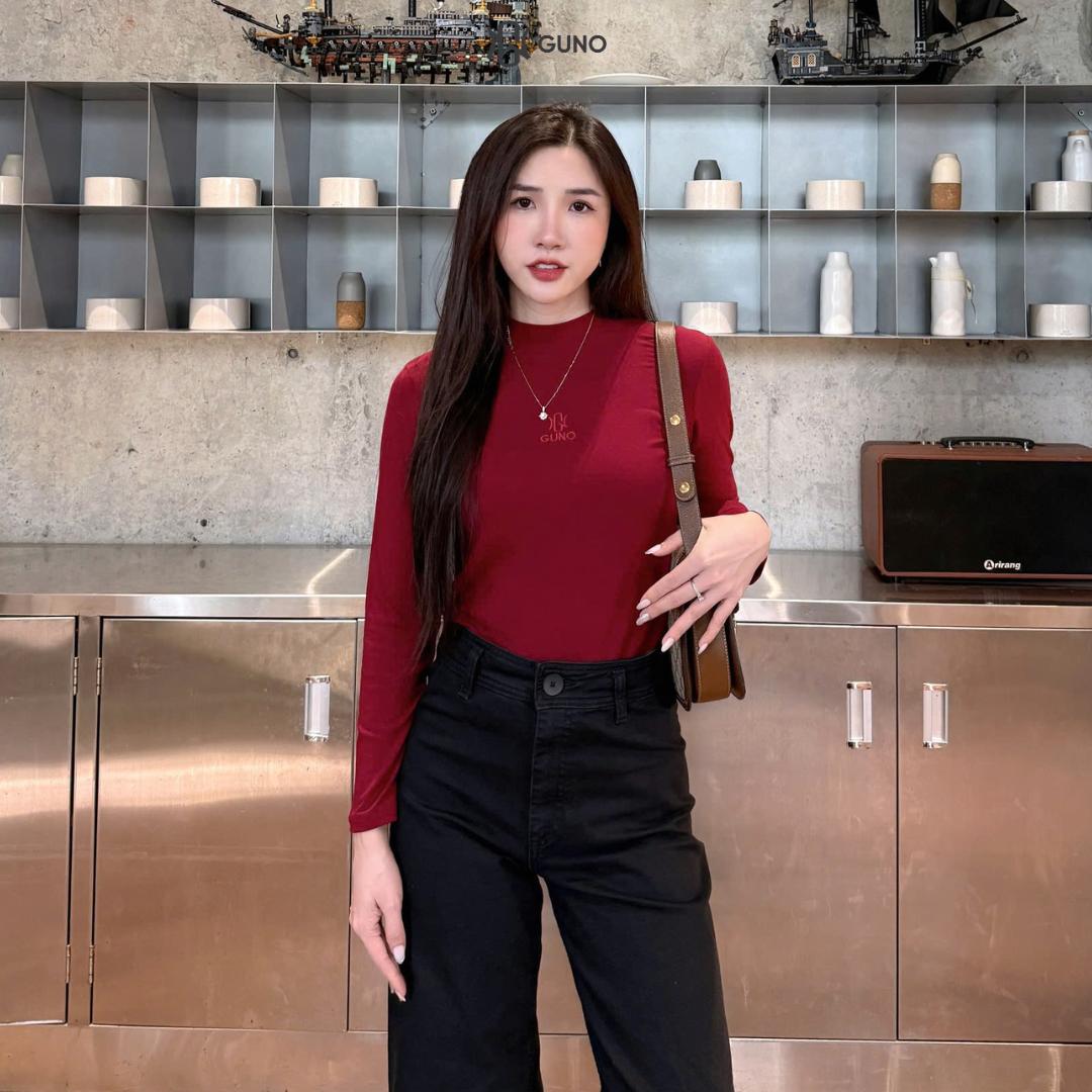 25AG173-Áo giữ nhiệt NỮ GUNO logo giữa cổ 3 phân 170126_thumbnail_2