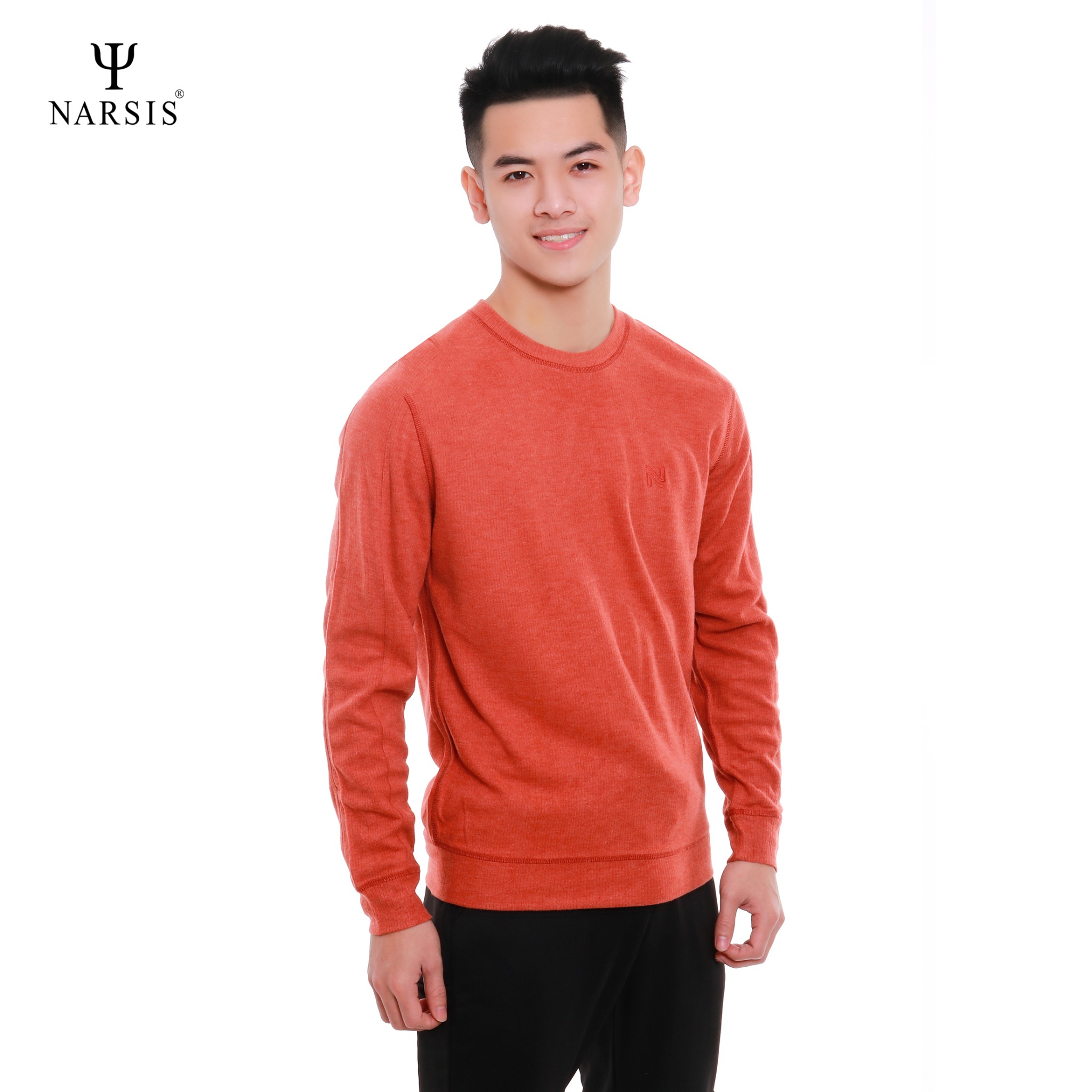 ÁO NAM THU ĐÔNG D7079 NARSIS VẢI LEN COTTON ẤM ÁP, THOÁNG MÁT, GIỮ ẤM TỐT, MỀM MẠI_thumbnail_2