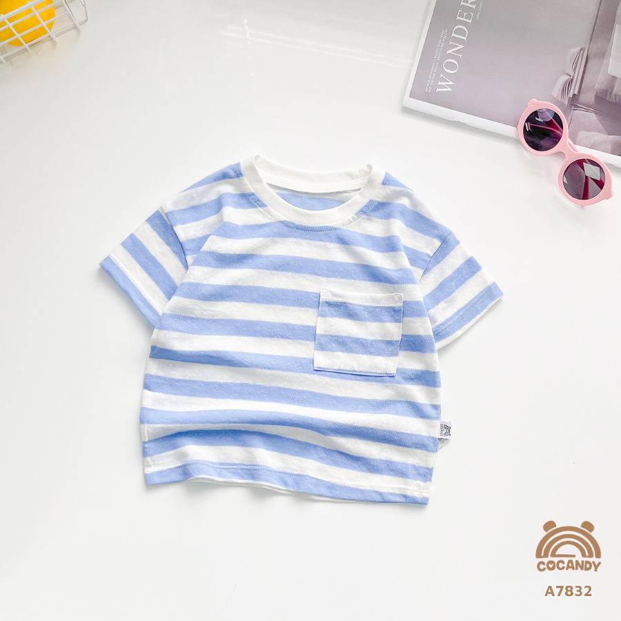 Áo cộc kẻ XANH DA TRỜI phối túi ngực_thumbnail_1