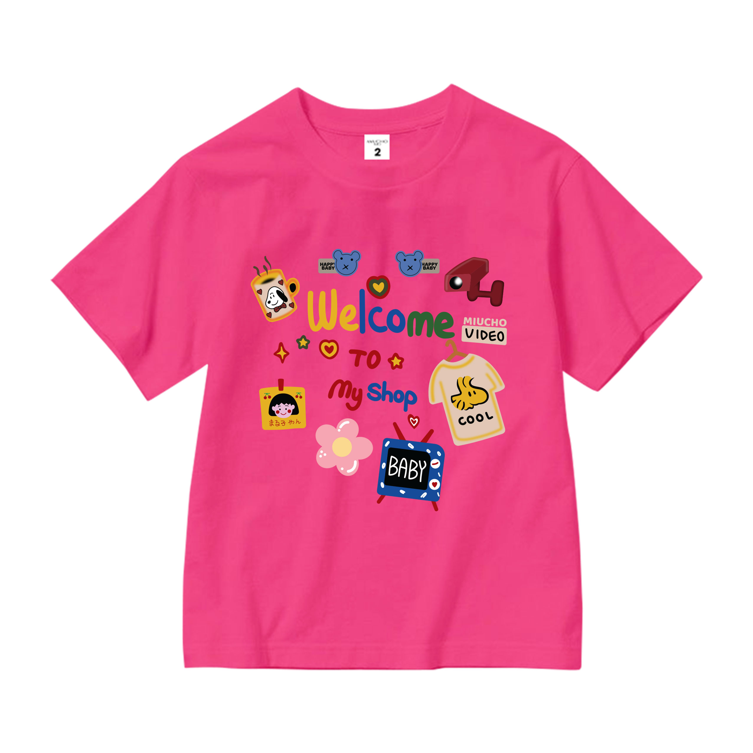 Áo thun cho bé gái form rộng AED1445 Miucho Kid tay ngắn cổ tròn in graphic_thumbnail_12