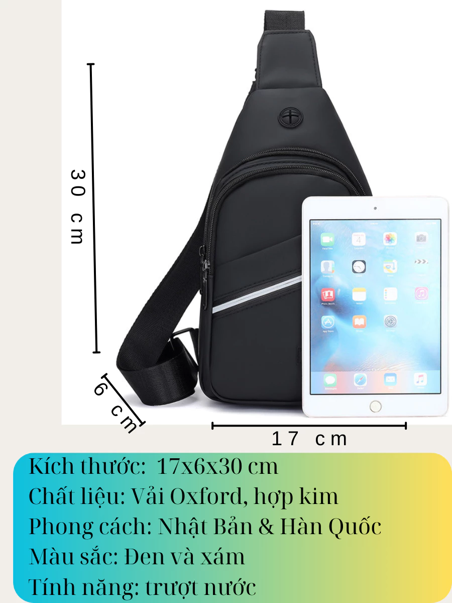 Túi đeo chéo nam mini chống nước thời trang Hàn Quốc đựng điện thoại đi chơi_thumbnail_3