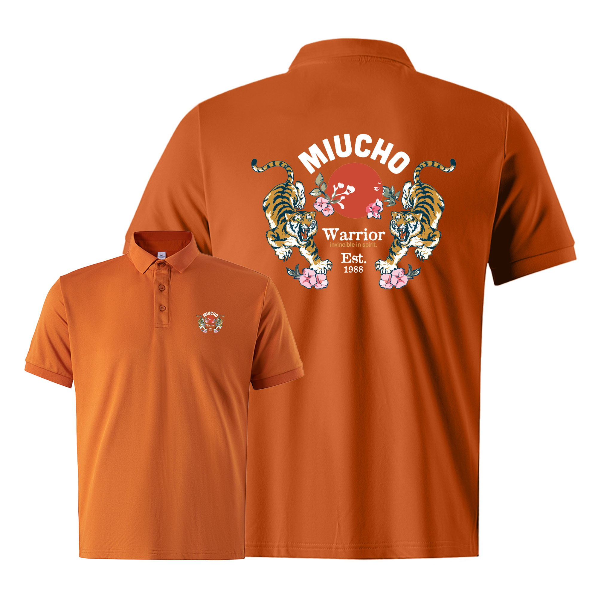 Áo polo nam form vừa 1910 Miucho Iconic vải cá sấu đứng form thoáng mát in mix_thumbnail_13