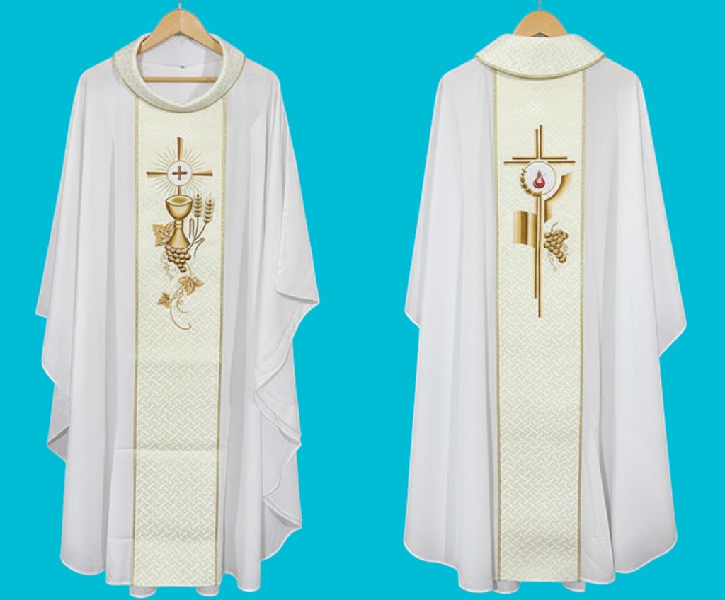 Áo lễ linh mục trắng - Quà tặng linh mục, cha xứ