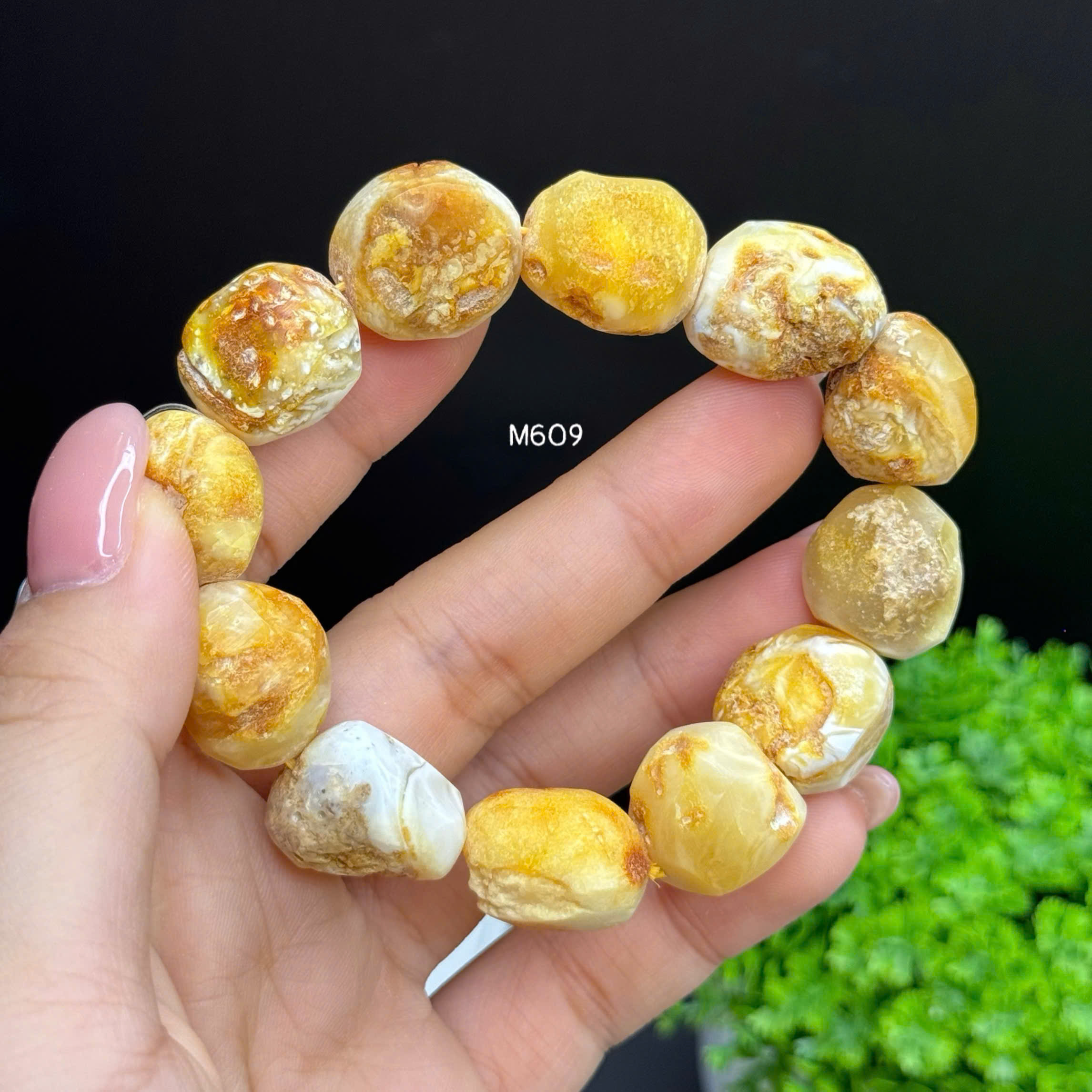 Lắc Tay Hổ Phách Bạch Thô - M609_thumbnail_3