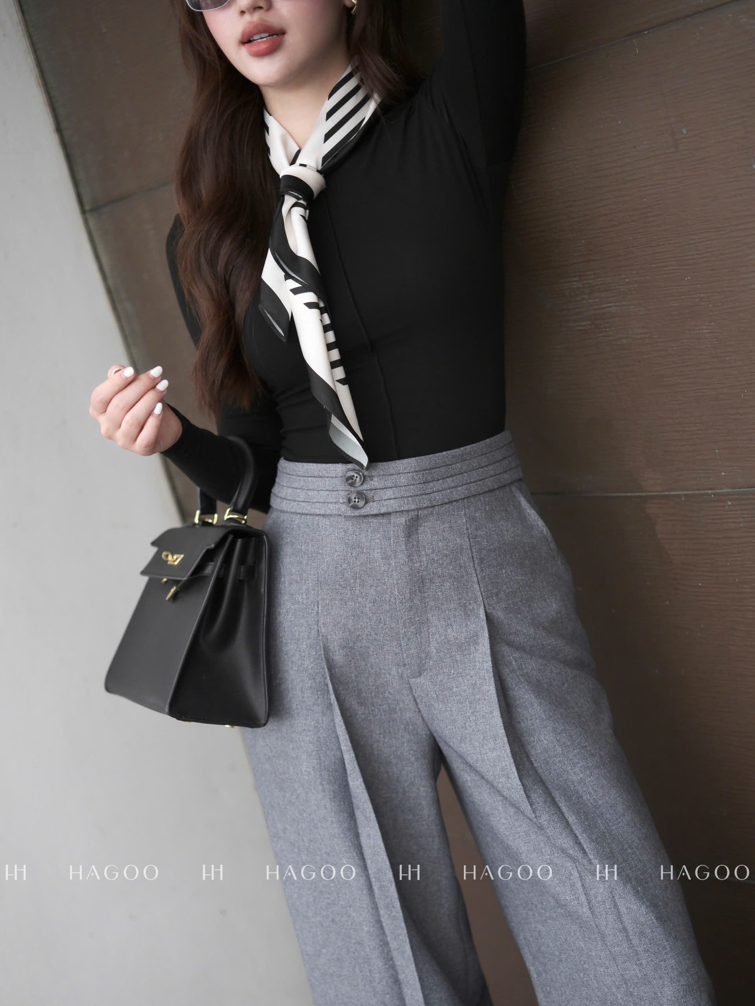 Quần suông diễu ly cạp HAGOO_thumbnail_6