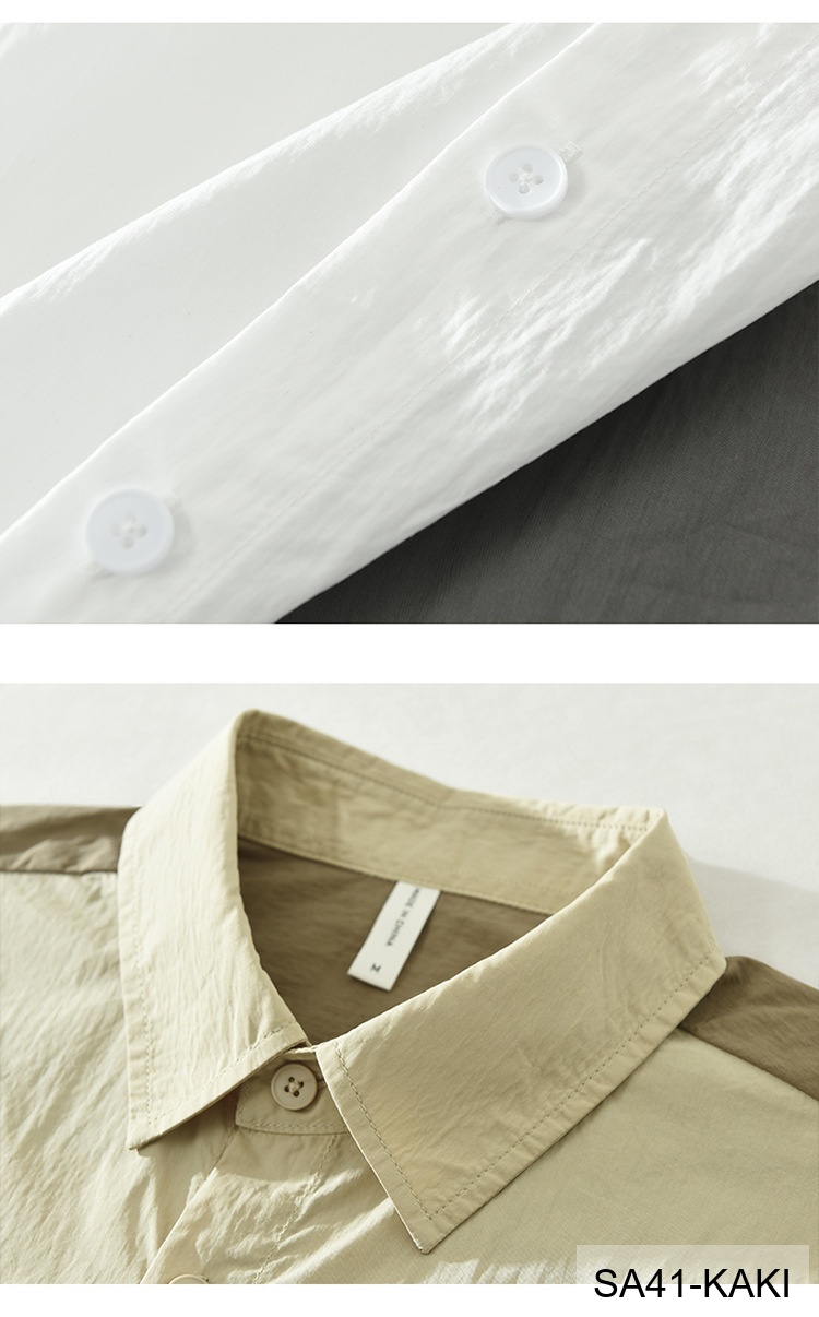 SA41 - Áo sơ mi nam tay ngắn phối màu phong cách Hàn Quốc, chất cotton thoáng mát_thumbnail_14