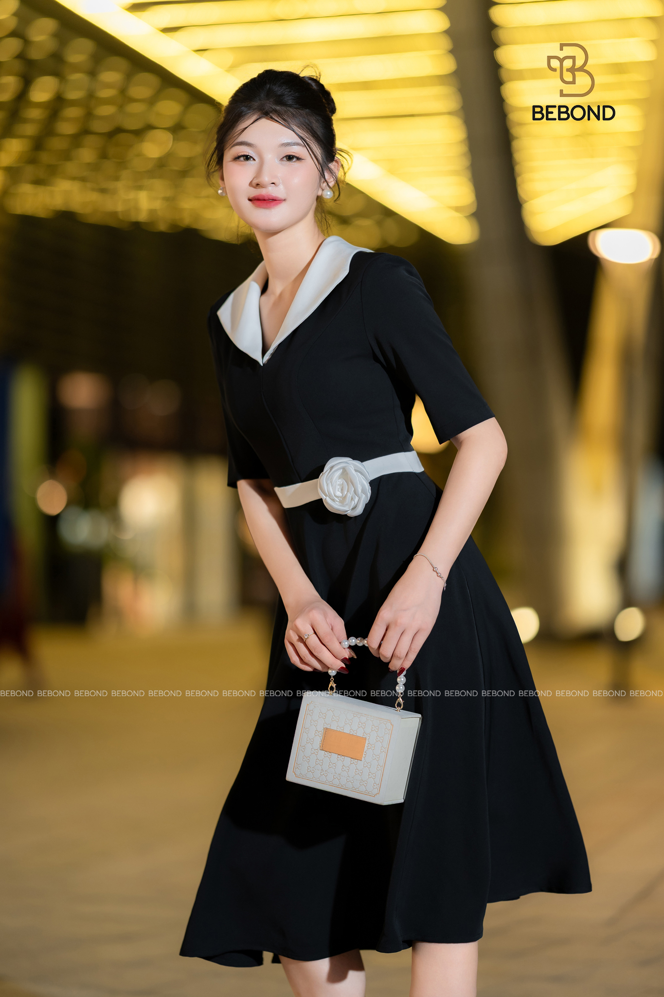 Đầm dài CLINTON màu ĐEN_thumbnail_4