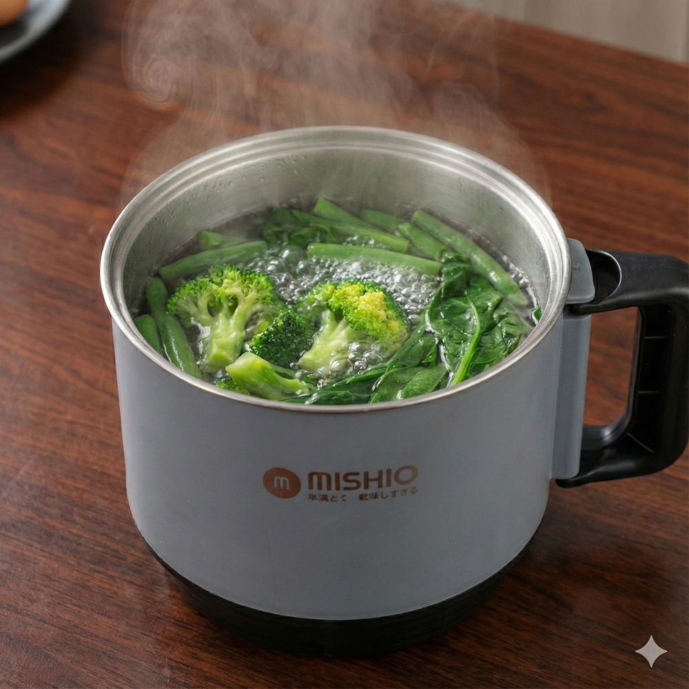 Nồi Lẩu Điện Mini 1.5L Mishio MK392 600W lòng nồi inox 304 không gỉ sét_thumbnail_6