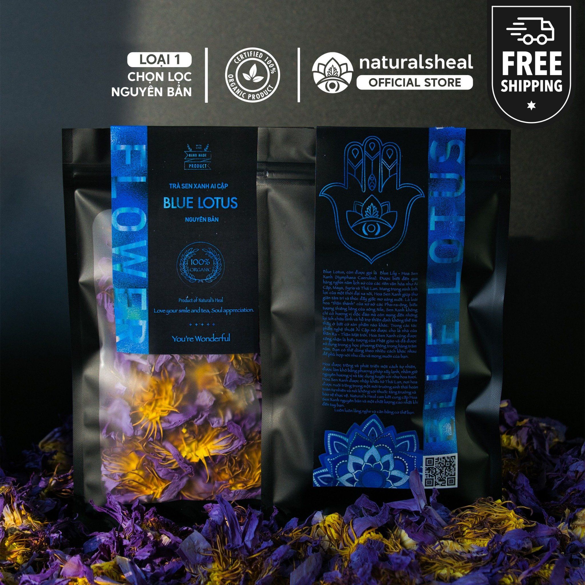 Blue Lotus - Sen Xanh Ai Cập - Nguyên Bản - Nguyên Liệu Thô | Hoa Khô