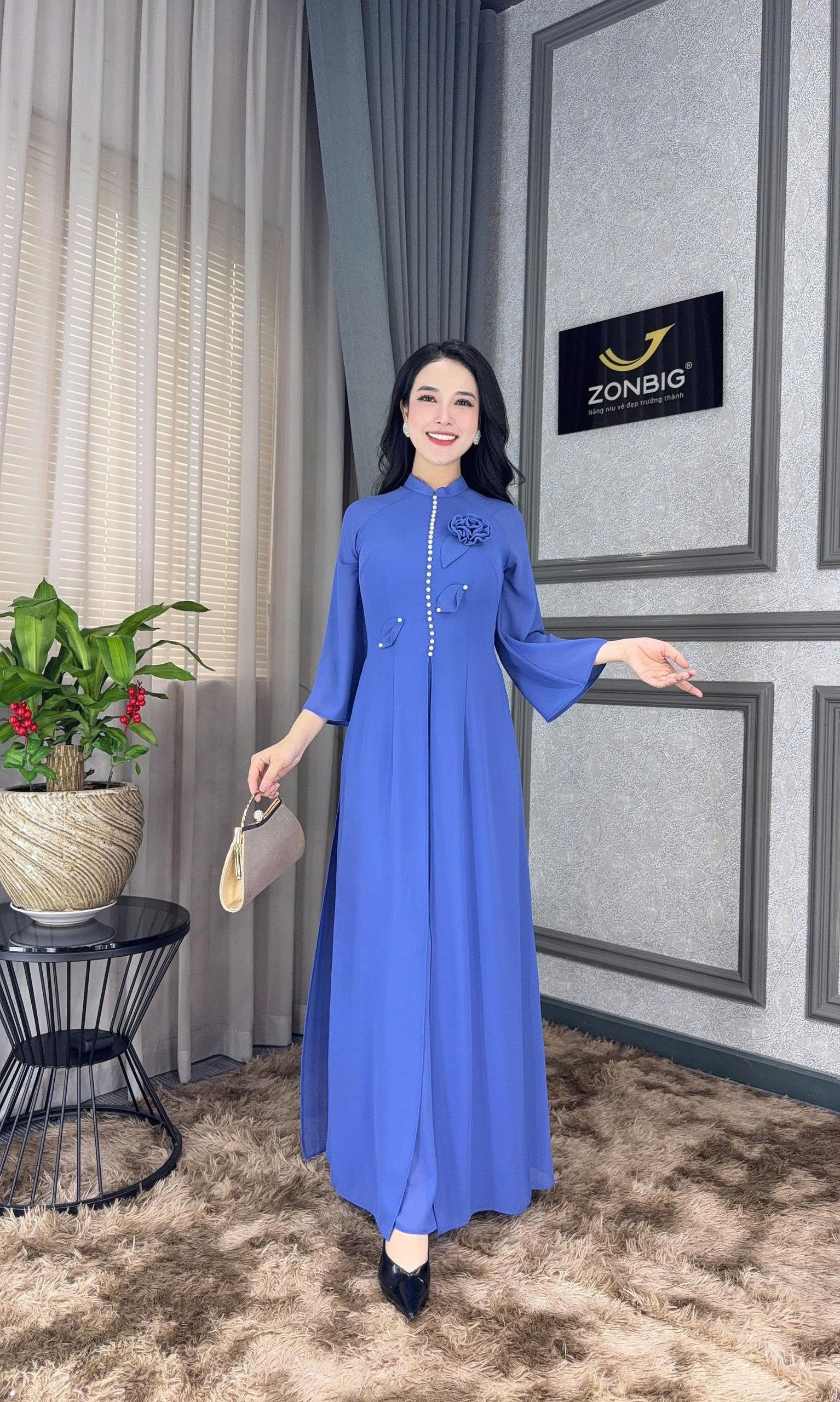 Đầm giả áo dài - Y1927 - Thương hiệu Zonbig