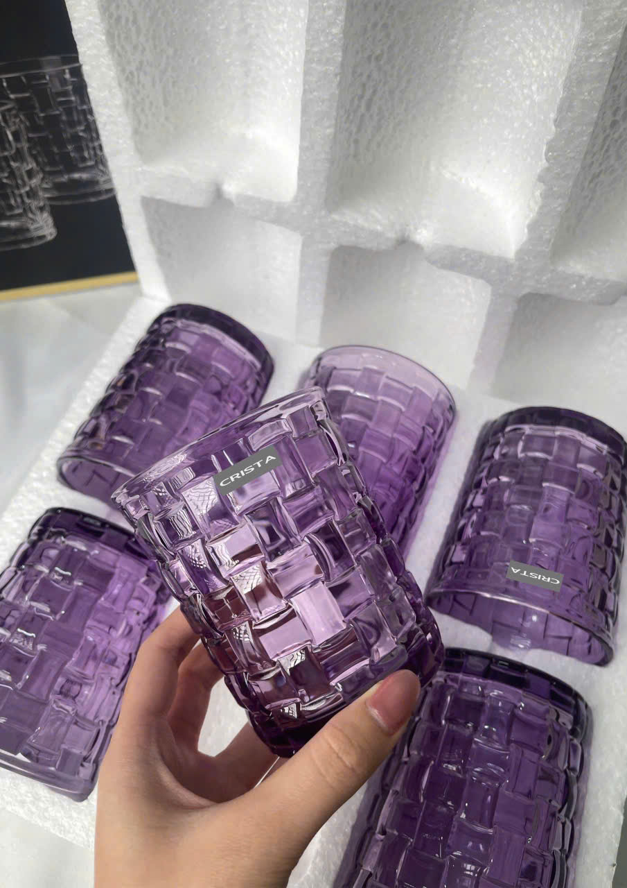 Bộ 6 cốc thủy CRISTA HOME tinh vân caro 280ml_thumbnail_33