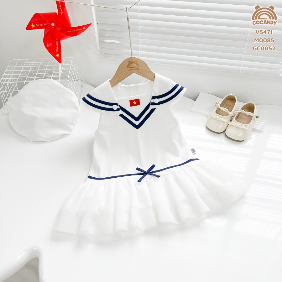 Váy cộc TRẮNG thủy thủ phối voan lưới_thumbnail_5