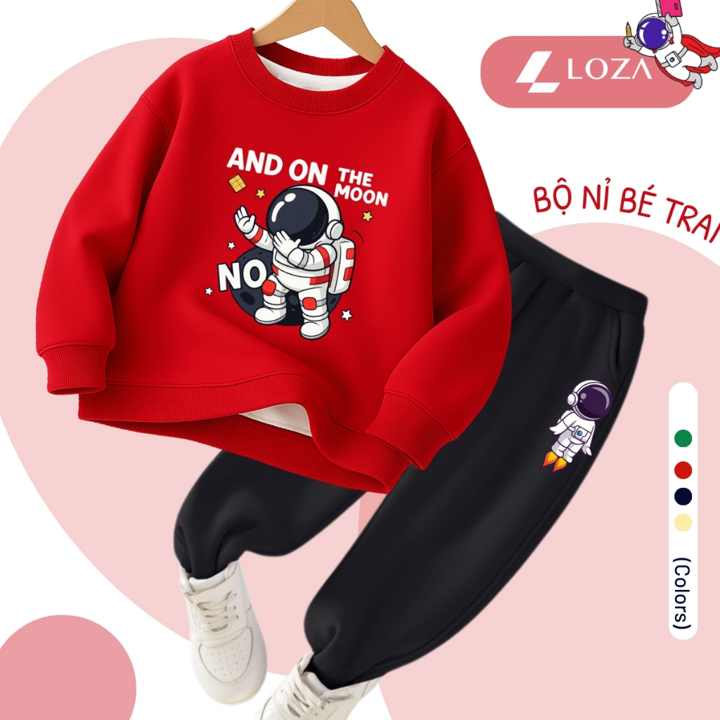 Set bộ nỉ bé trai in hình Phi hành gia - Loza Kids BI532_thumbnail_3