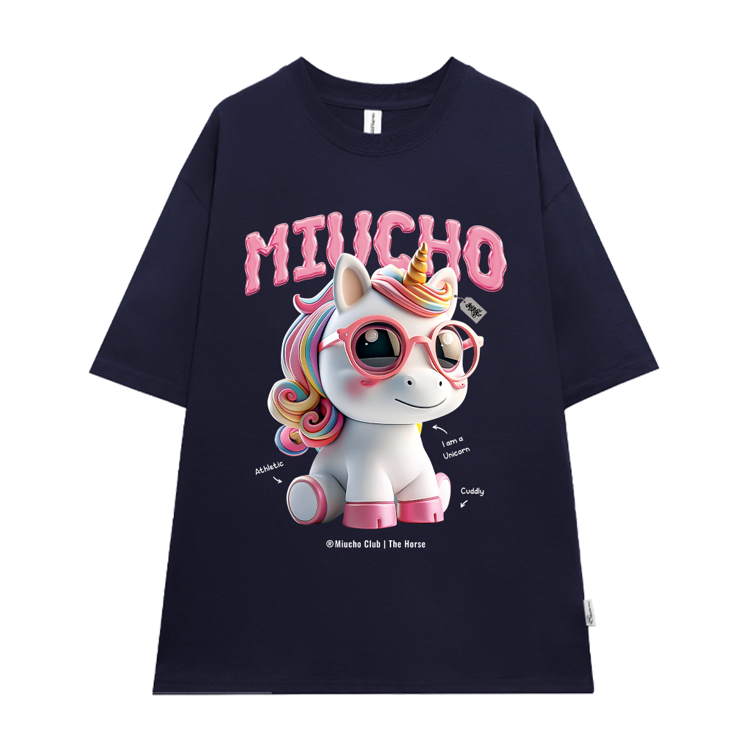 Áo thun form rộng 12 con giáp tuổi Ngọ ATD1245 Miucho tay ngắn cổ tròn in mix_thumbnail_17