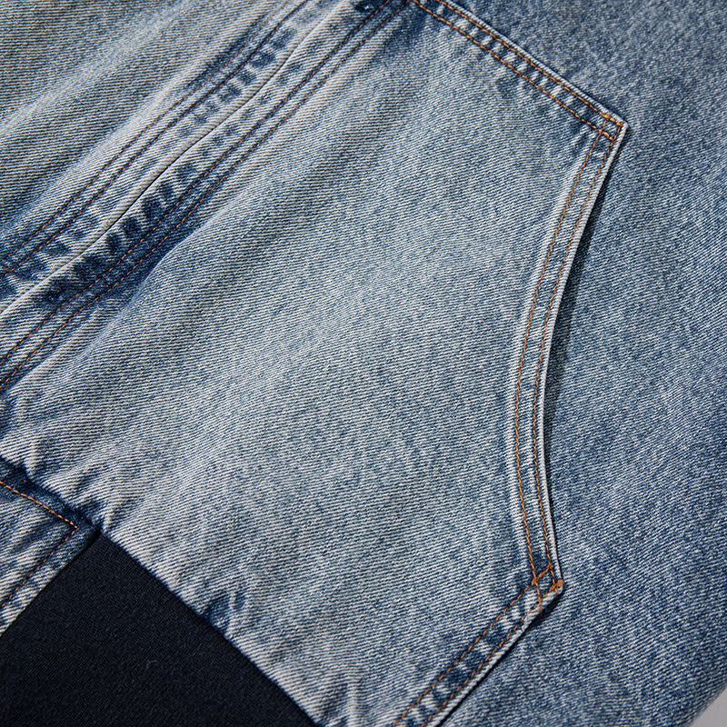 Carhartt chất lượng caoJ130Áo khoác denim có mũ trùm đầu bằng vải cotton đã qua sử dụng kiểu dáng đã qua sử dụng cho nam_thumbnail_4