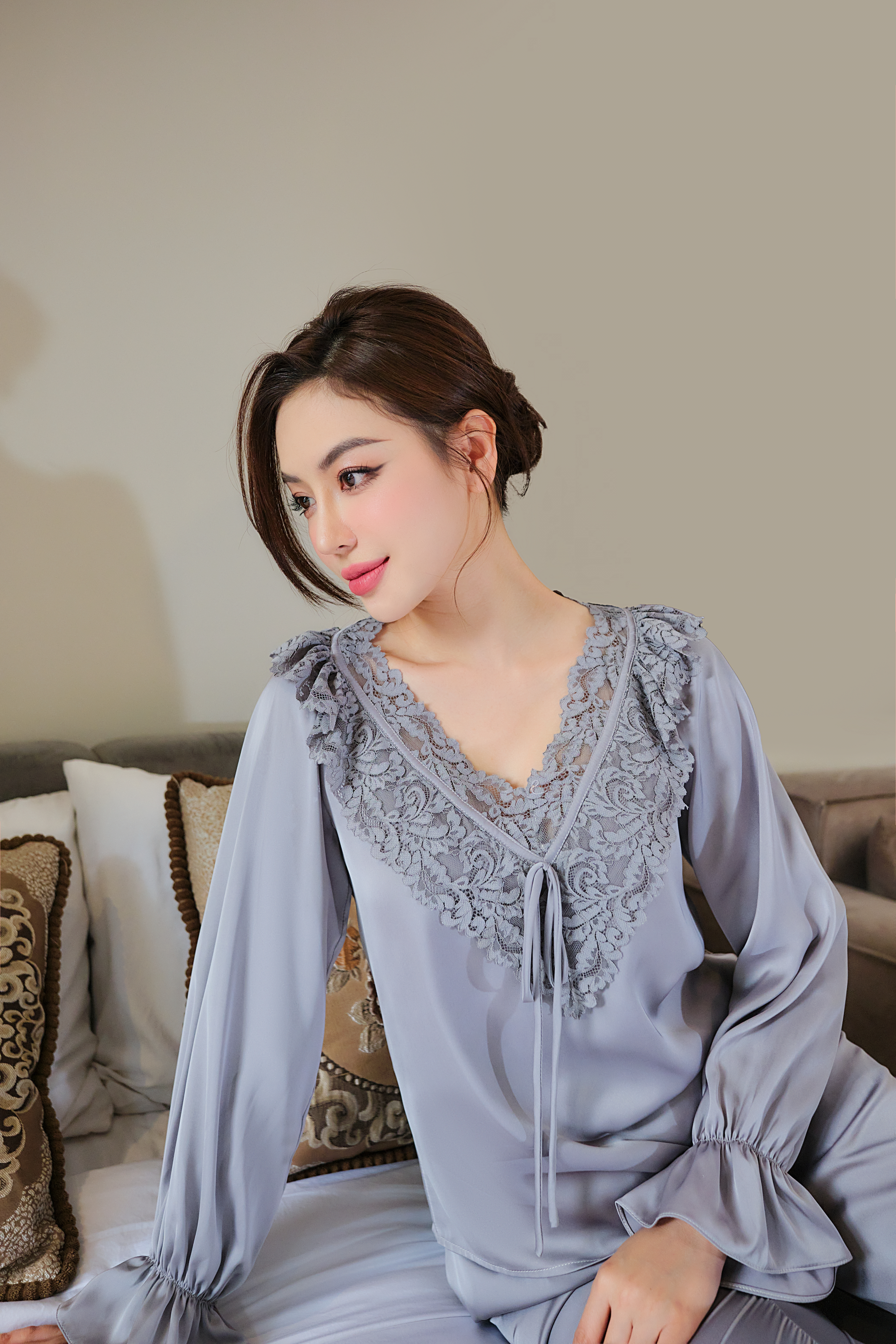 Bộ ngủ áo dài, quần dài BN459_thumbnail_3