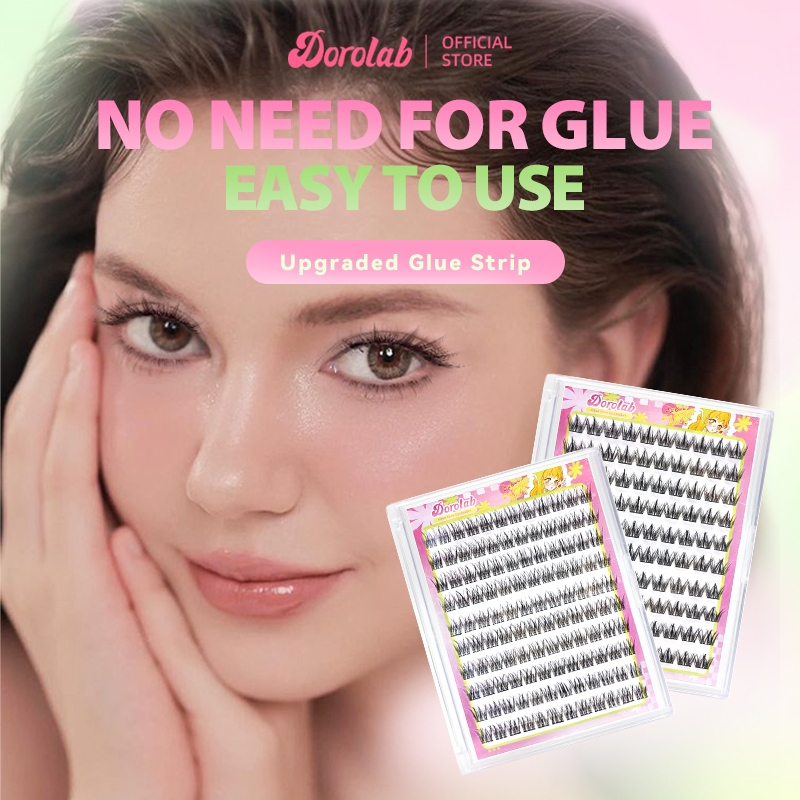 Dorolab Cluster Lashes Glue Free - White glue band