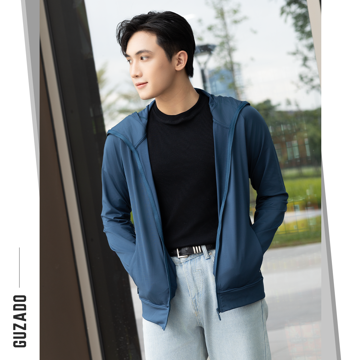 Áo Chống Nắng 2 Lớp Unisex Thông Hơi Khóa Kéo Mũ Trùm Kín Mặt Chống Tia UV GCN02_thumbnail_27