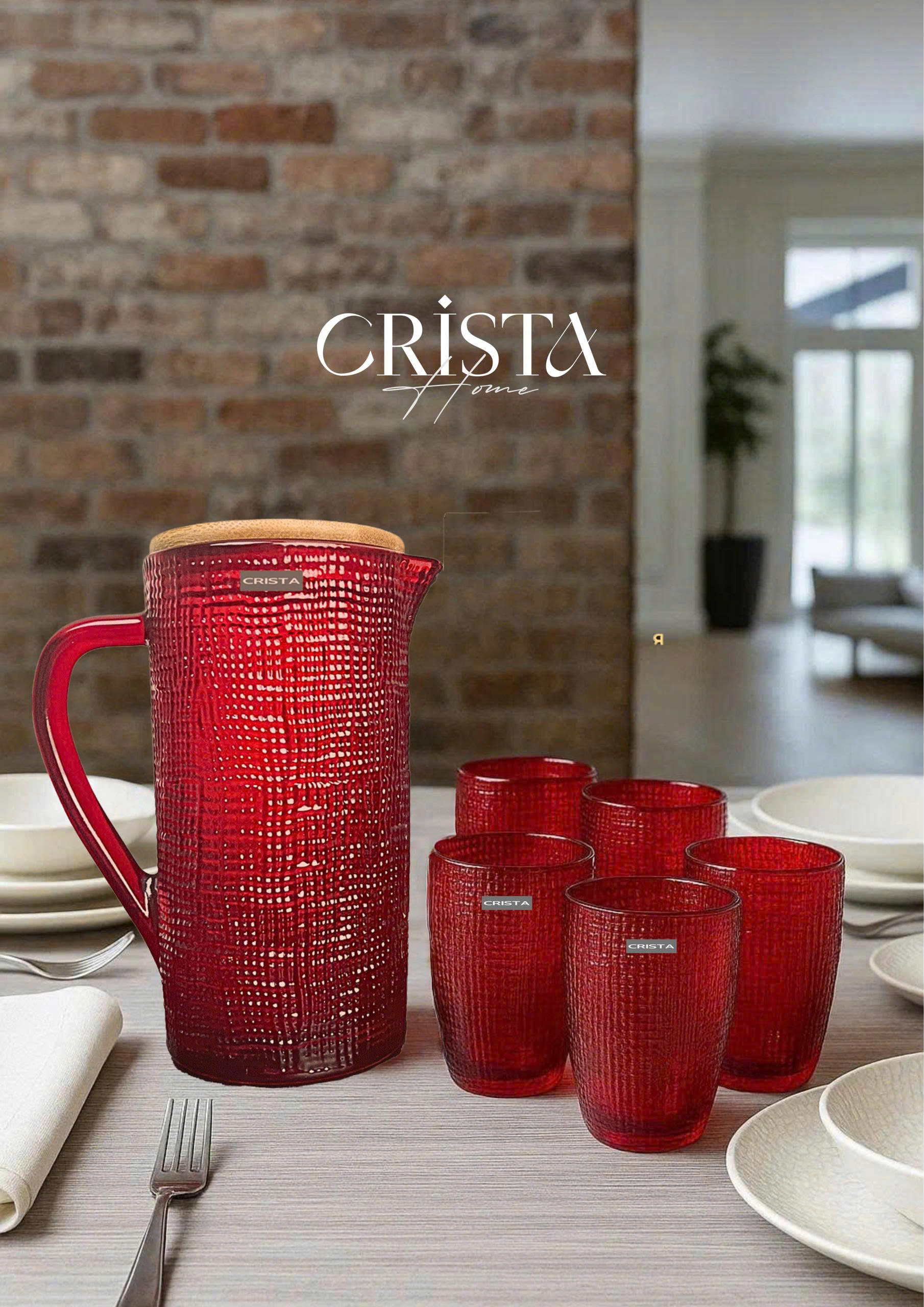 Bình thủy tinh CRISTA HOME vân lưới dập nổi 1000 ml_thumbnail_8