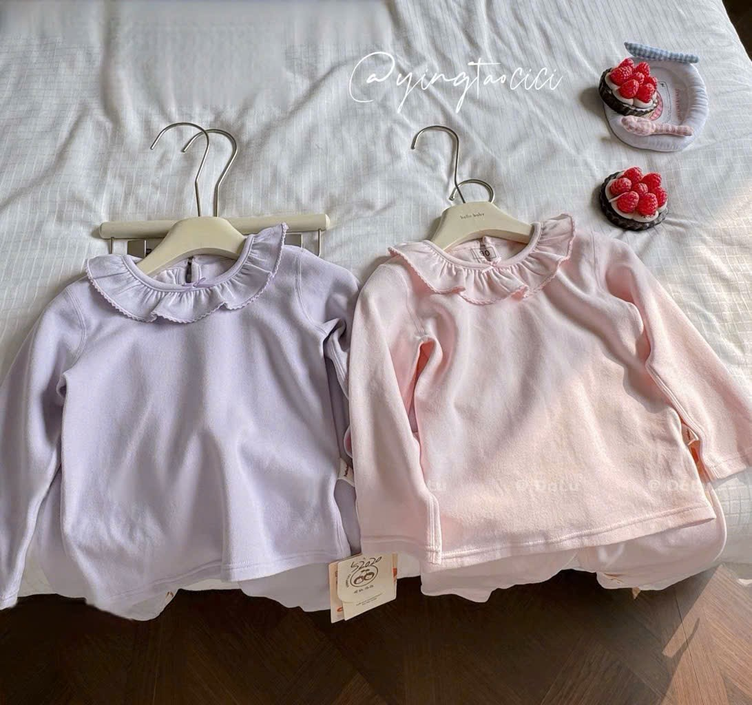 (N18) Set ngủ màu hồng cổ bèo | Size 90-120