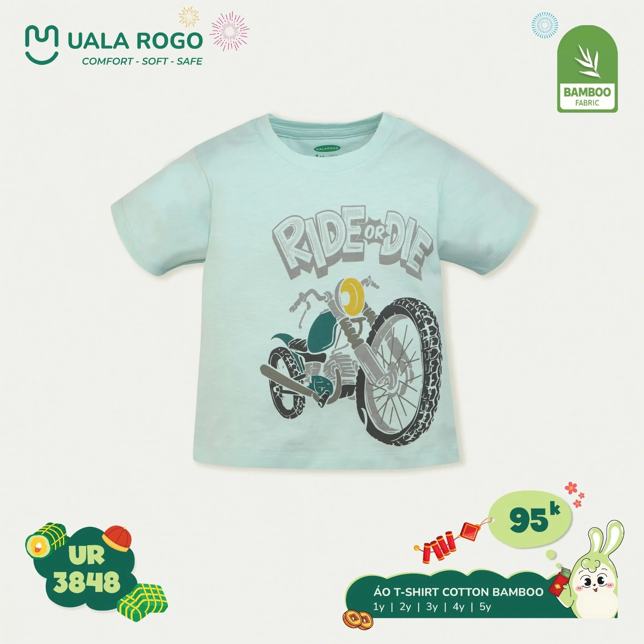 UALAROGO Áo T-Shirt Cotton Bamboo 95k (5y)