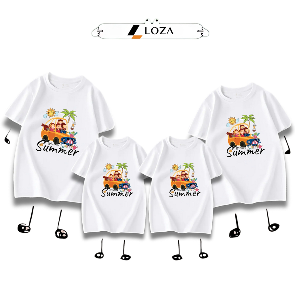 Áo phông gia đình 3,4,5 người in hình Summer - Loza GĐ8447_thumbnail_5