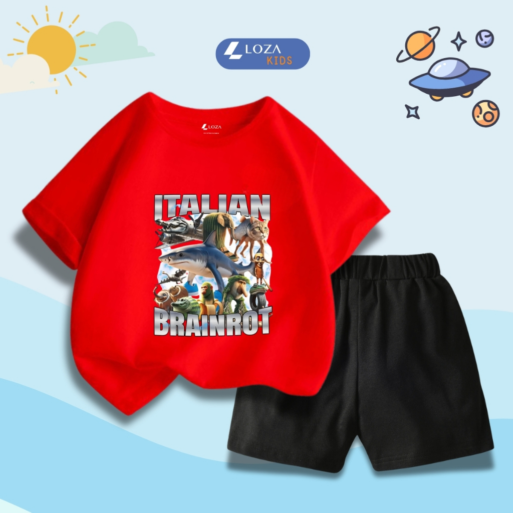 Bộ đồ bé trai in ITALIAN BRAINROT -  Loza Kids SB382_thumbnail_3