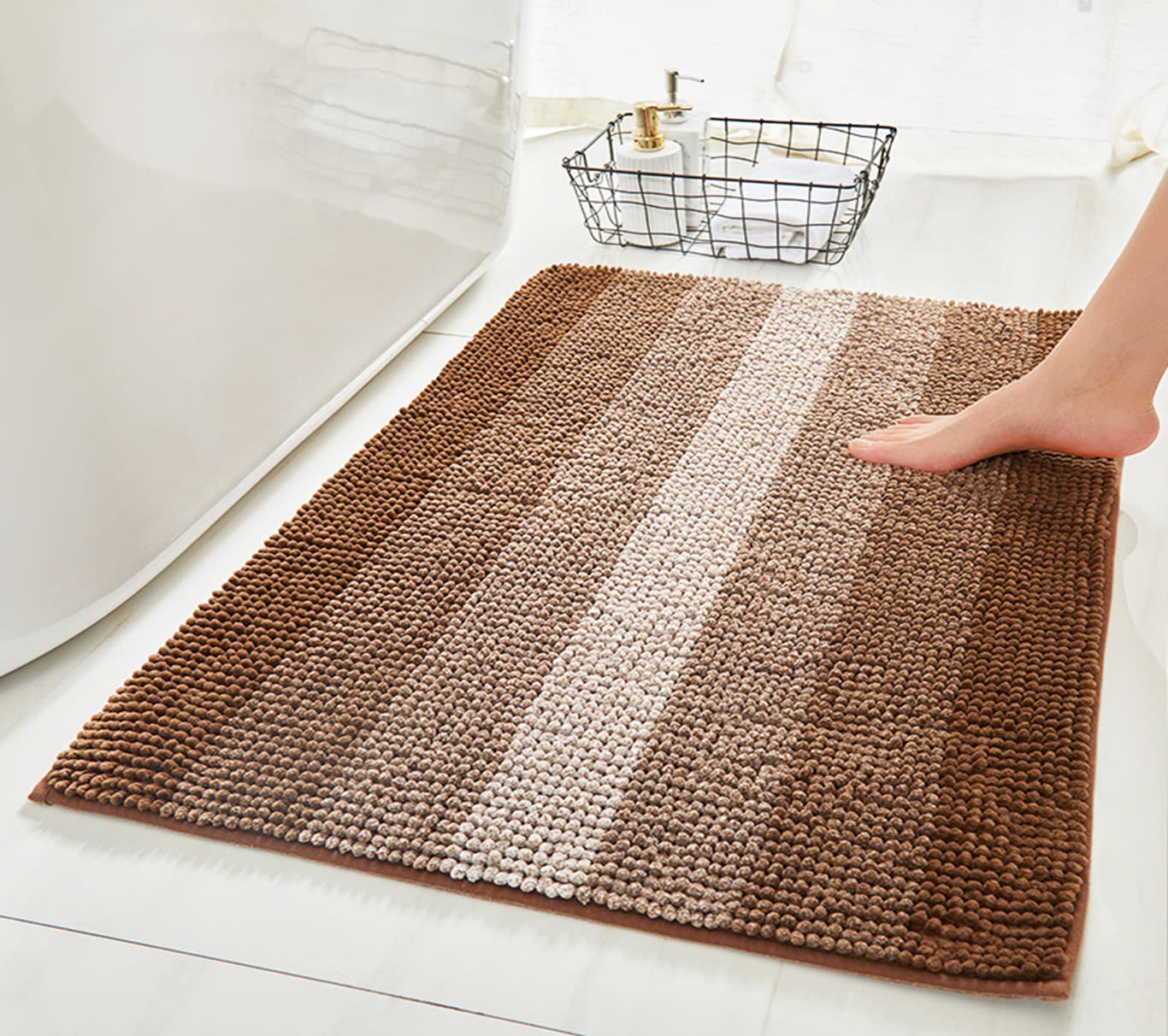 Thảm Lau Chân Nâu 45x60 - MAT31