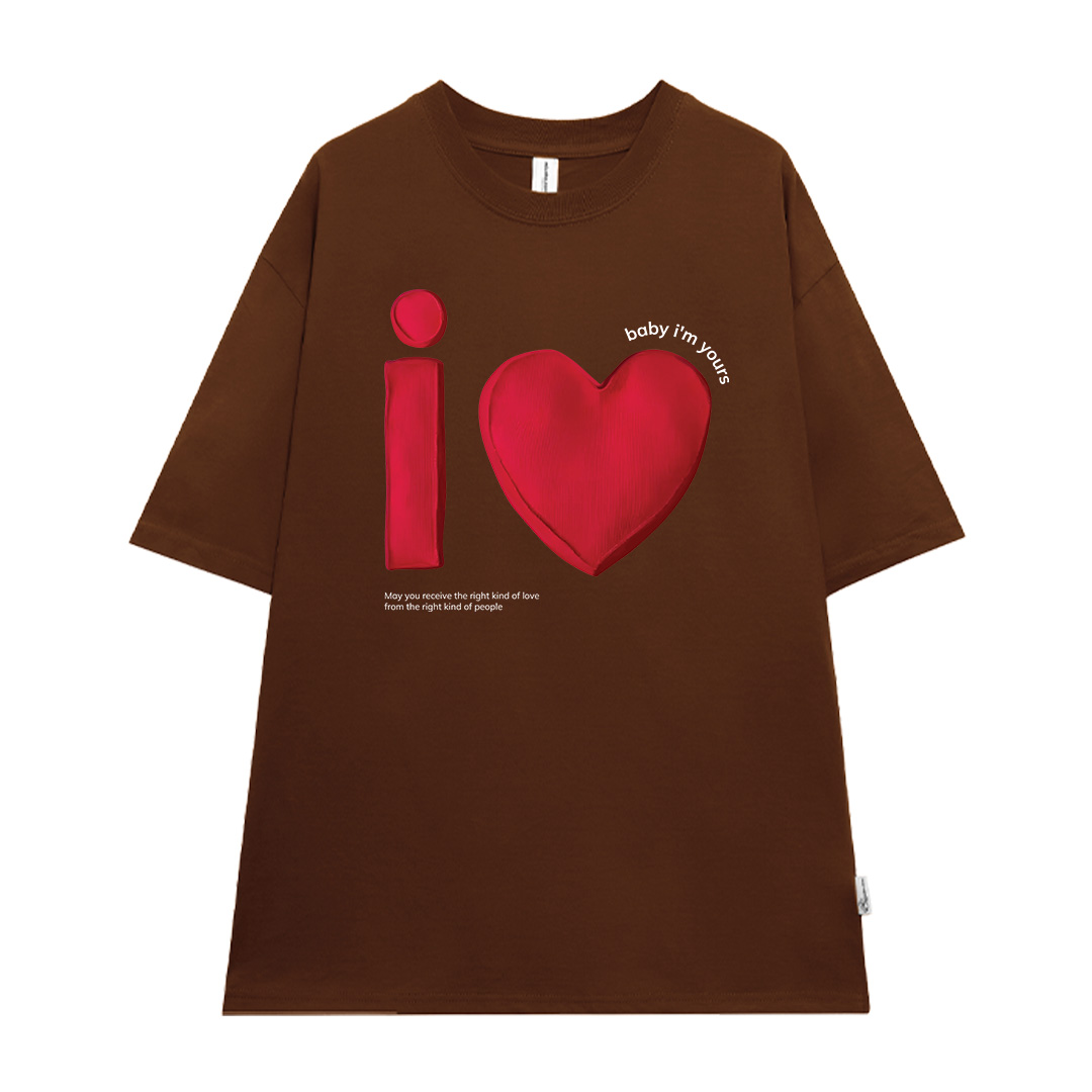 Áo thun cặp đôi couple trái tim from rộng ATD1373 Miucho vải cotton thoáng mát cổ tròn in mix_thumbnail_20