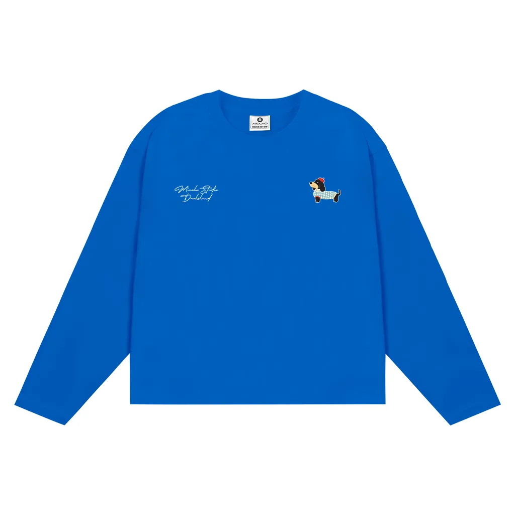 Áo thun boxy tay dài unisex basic 2644 Miucho vải cotton cao cấp thoáng mát co giãn 2 chiều_thumbnail_10