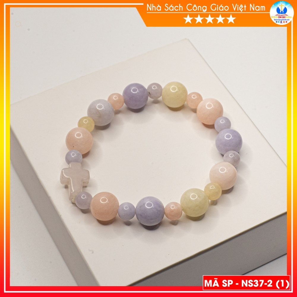 Vòng Mân Côi - Tràng hạt đeo tay 10ly NS37-2 Quà tặng Công Giáo, GIÁNG SINH, Lễ quan thầy, sinh nhật_thumbnail_0