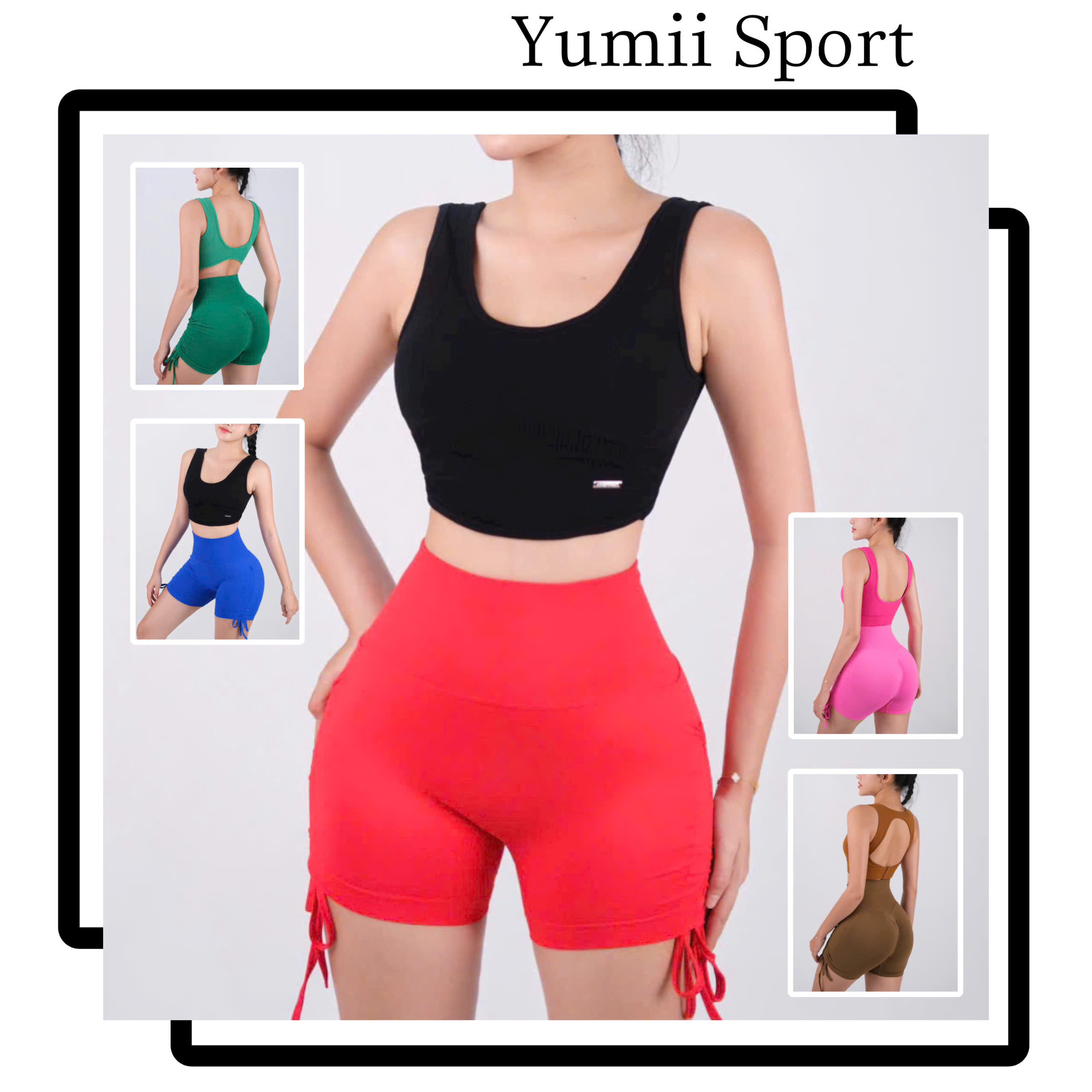 Quần Đùi Thể Thao Chun Mông, Dáng Ôm Body, Dây Rút 2 Bên_thumbnail_4