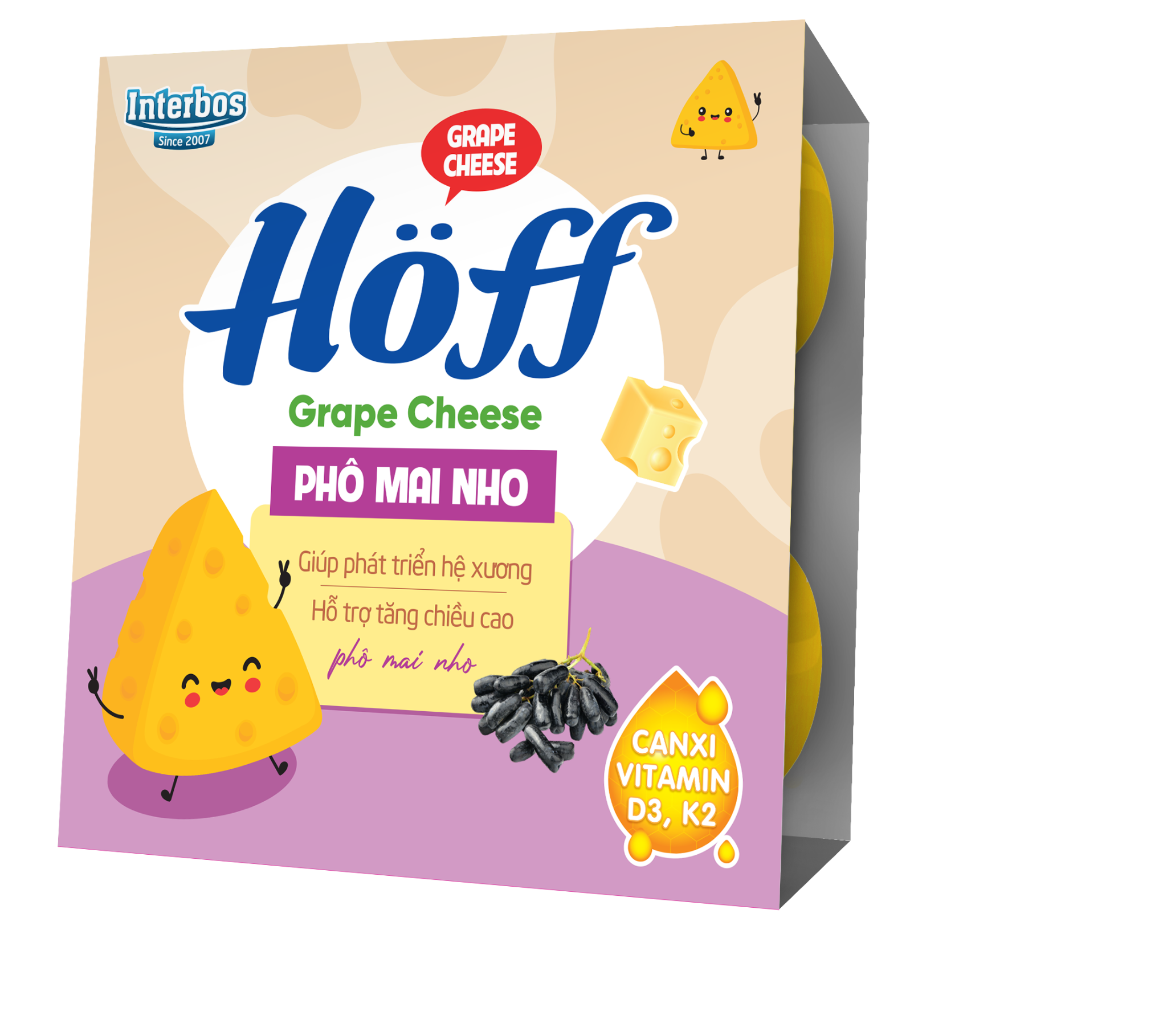PHO MAI HOFF vị Nho lốc/4