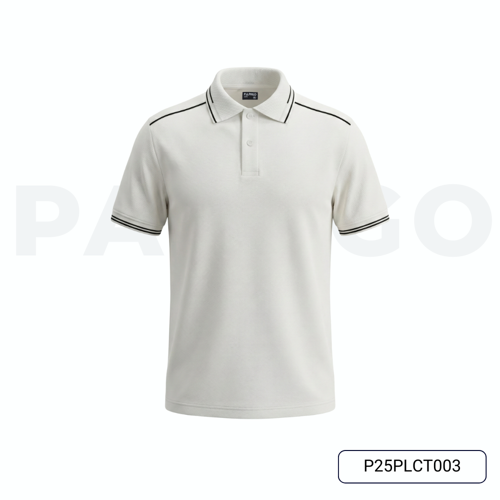 Áo polo cao cấp PAPAGO nam Trung niên vải cotton kim cương form rộng - P25PLCT003
