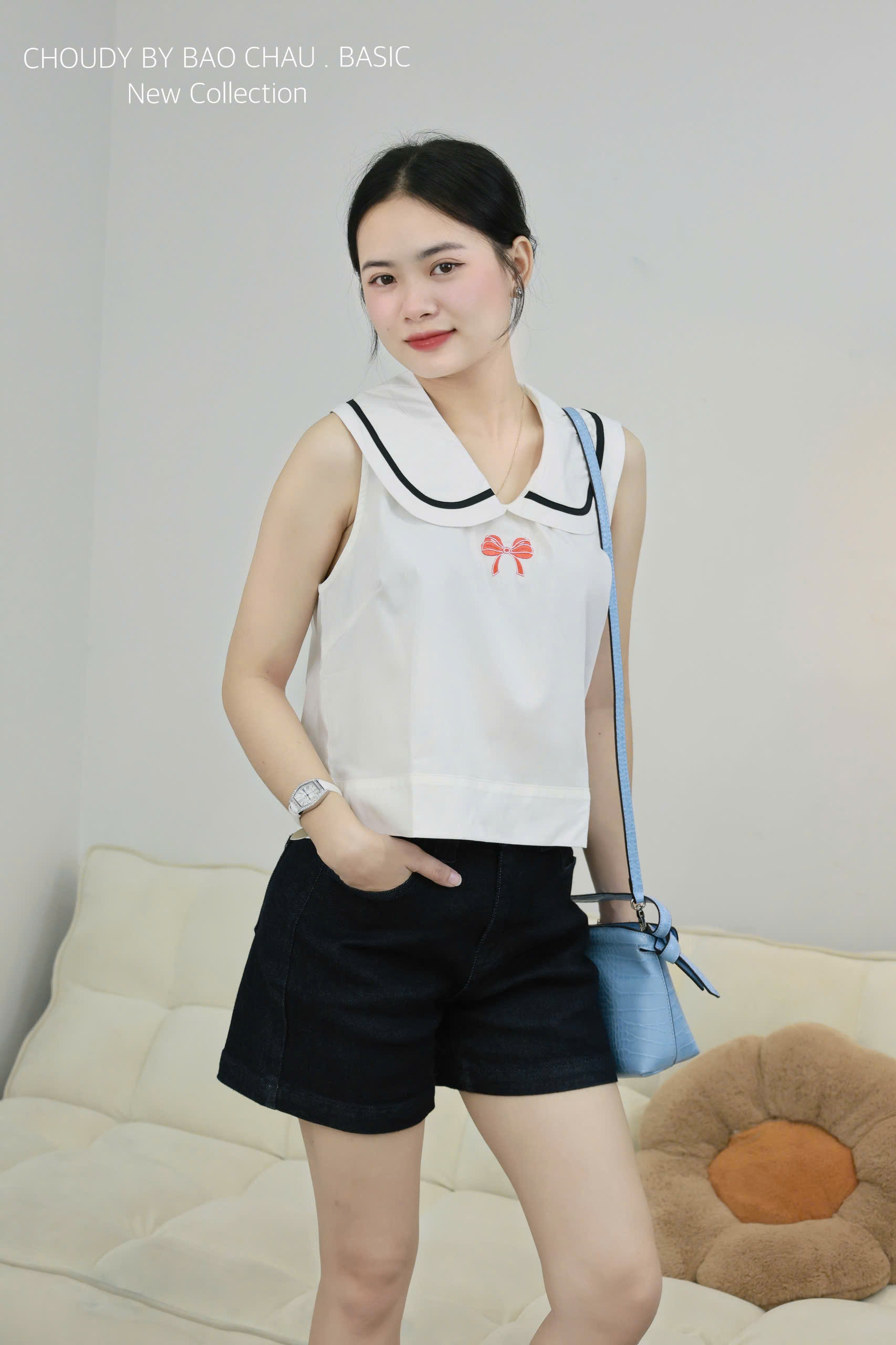 SALE U62 ÁO KIỂU TRẮNG