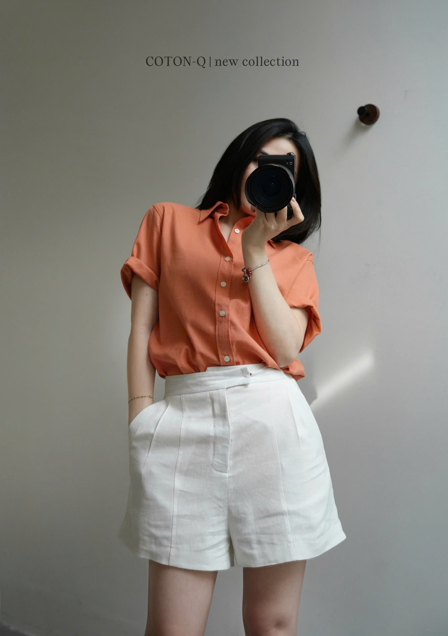 Set áo somi cam + quần short linen_thumbnail_10