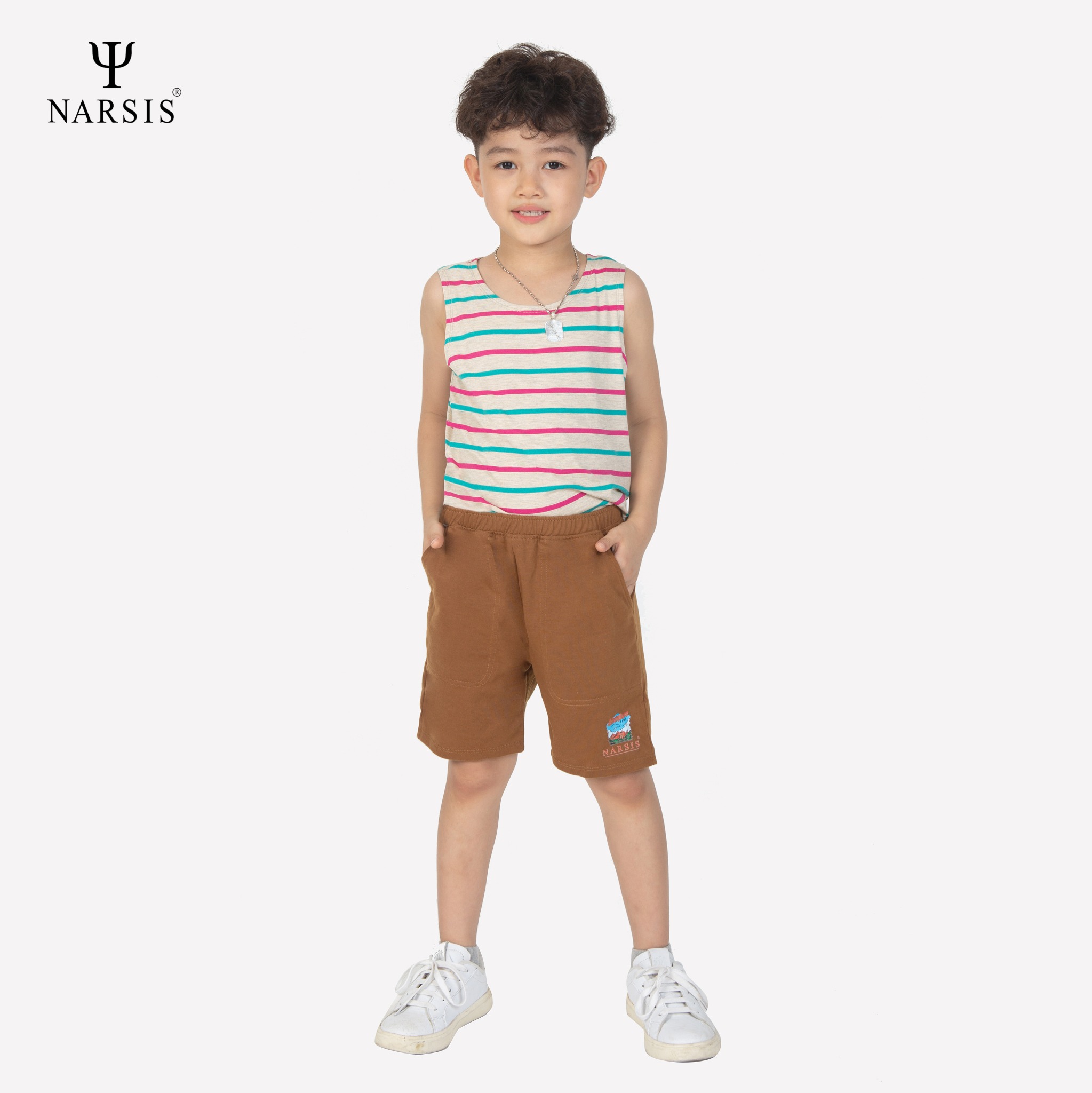 ÁO HÈ BÉ TRAI KD0010 NARSIS CHẤT LIỆU THOÁNG MÁT, DỄ CHỊU, THOẢI MÁI CẢ NGÀY, DỄ VẬN ĐỘNG_thumbnail_0