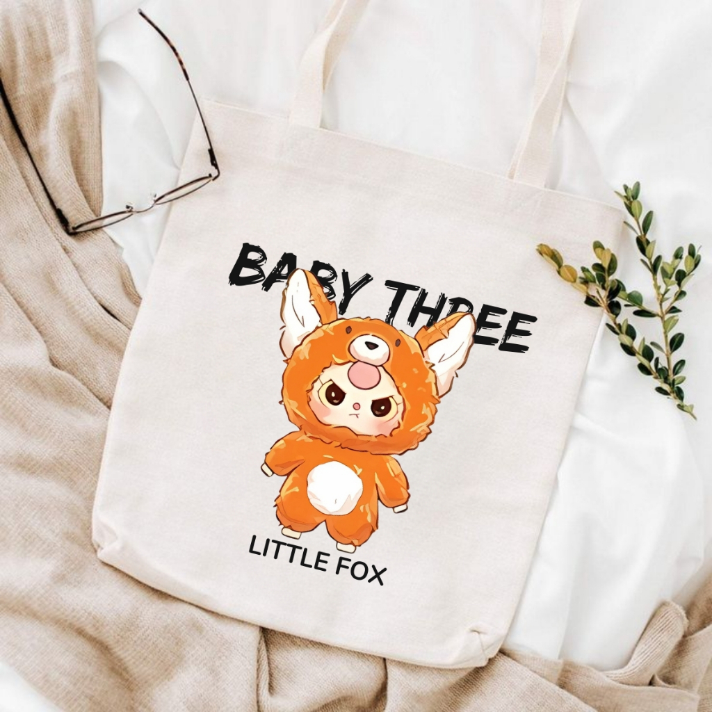 Túi tote Baby Three V3 - Túi Baby Three canvas 33x37cm có túi phụ đựng vừa A4, laptop - LOZA TOTE16_thumbnail_22