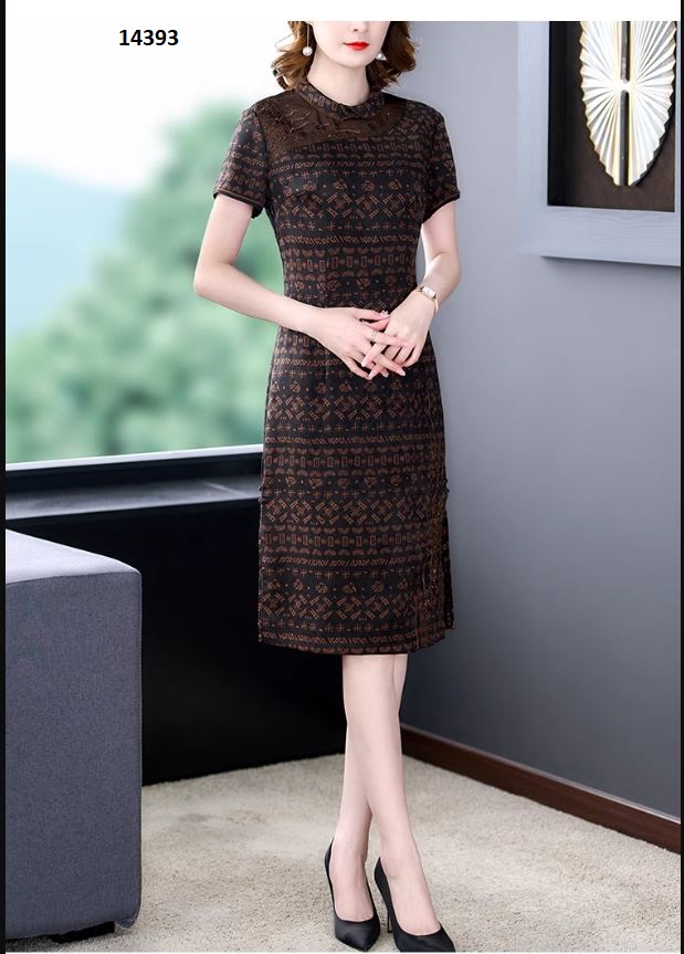 14393-Đầm sườn xám tay ngắn xẻ tà _thumbnail_2