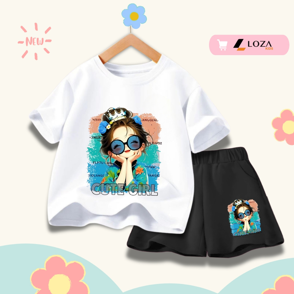 Bộ đồ bé gái in hình Cô gái đeo kính - Loza SB363_thumbnail_6