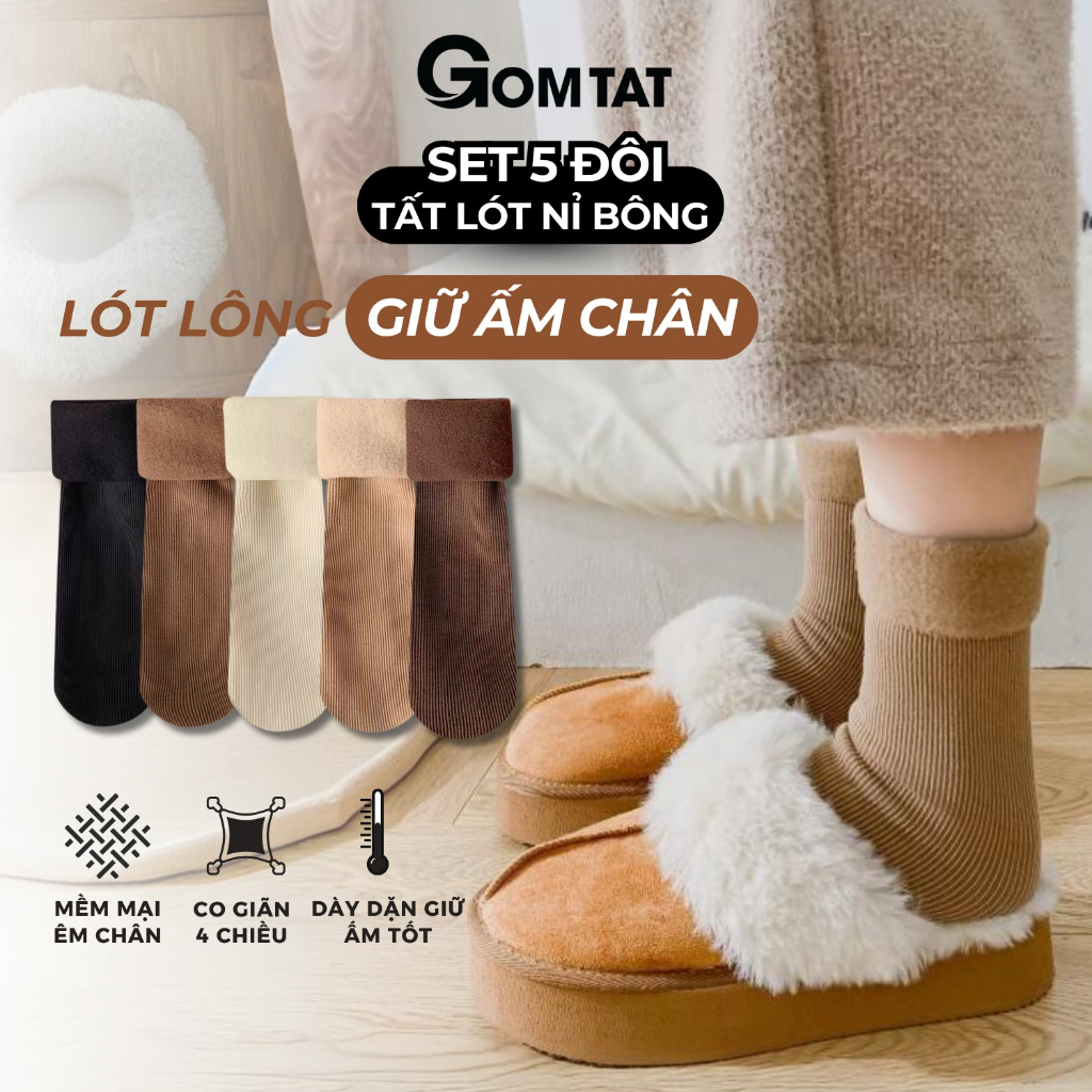 Combo 5 đôi tất lông cổ cao OAS-1709_thumbnail_0