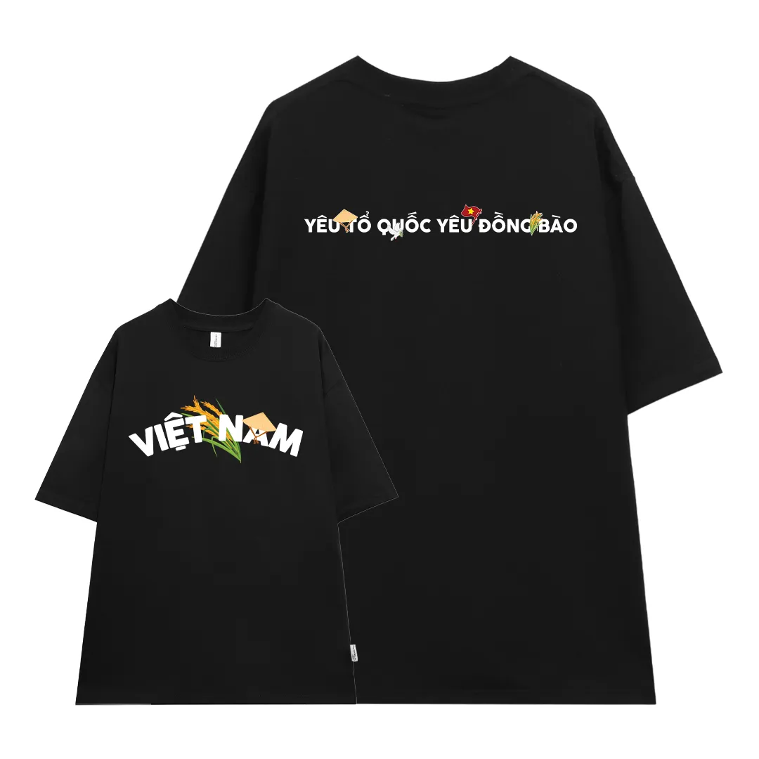 Áo thun Việt Nam tôi yêu form rộng 2505 Miucho vải cotton thoáng mát cổ tròn in mix_thumbnail_7